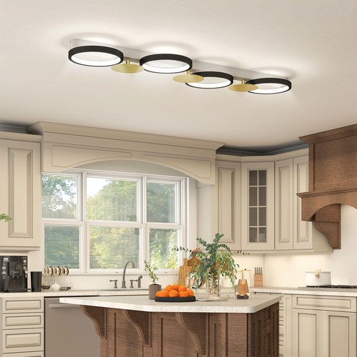 Homcom deckenleuchte led - deckenleuchte, 38w